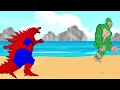 Rescue TEAM Godzilla & KONG From EVOLUTION OF MEGALODON: Who Will Win | Godzilla Cartoon Compilation