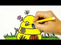 Draw a Bee House! Fun and Easy Tutorial for Kids | Bee house drawing for toddlers