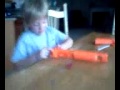 Ayden showing how to make  a machinegun shotgun.                  ~~}EricQ}+