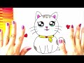 8'den Çok Kolay Sevimli Kedi Çizimi - How To Draw a Cute Cat Very Easy - Kolay Kedi Çizimi