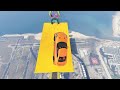 GTA V Mega Ramp On Monster truck, Jets and Boats Superheroes Stunt Map Racing Challenge