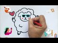 How To Draw a Cute Sheep | рисуем овцу для детей | Bolalar uchun qo'ylarni rasm chizish