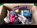 Unpacking special forces weapon toys, M4 assault rifle, MP5 submachine gun, Barrett sniper rifle