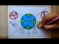 World Health Day Poster Drawing easy, April-7 | How to draw World Health Day drawing| Eat healthy