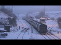 Movimentos de comboios de carga e manobras Abaixo de Zero, Peak Forest, Gra-Bretanha