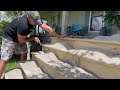 DRY POUR CONCRETE STEPS | Thickest Dry Pour EVER Done!