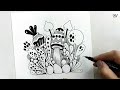 44 # 100 days of tangling | zentangle 100 day challenge | zentangle doodle art | zentangle art