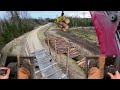 How to Operate a Loglift Timber Crane While Loading Seasoned Spruce