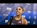 McKenzie Long Gets Emotional After 200m Heats, Talks New Adidas Sponsorship, and Making up for 100m