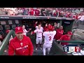 MASSIVE HOMERS FROM PHILLIES!! Rhys Hoskins then Bryce Harper GO DEEP in same inning of NLDS Game 3!