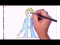 Elsa Princess Drawing || How to Draw Princes Frozen step by step easy