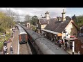 Pendennis castle none stop run through arley station at seven valley railway steam gala