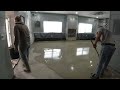 Amazing Self Leveling Concrete Overlay (Fixing a badly damaged concrete floor)