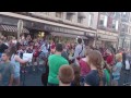 Waukesha South High School orchestra flash mob performance in downtown Waukesha on 6/7/2014