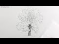How to draw a tree - REAL TIME DRAWING - step by step