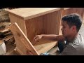 Amazing  woodworking skill // How to make a TV Shelf