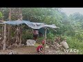 the single mother cuts trees to build a house and is helped by her son￼-LY A CA