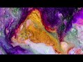 Abstract Liquid Paint in Macro! 1 Hour 4K Relaxing Screensaver for Meditation. Relaxing Music Fluids