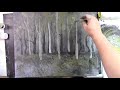 Easy Birch Trees in Acrylics