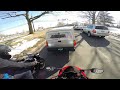 Suzuki GSXR 600 and Triumph Winter Ride in NJ GoPro Hero 3+ Black