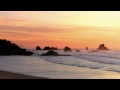 1 Hour of Relaxing Ocean Waves at Sunset (HD)