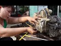 Repair Complete Restoration Of Scrap Motorbikes - Gasoline Engine Restoration | New Blacksmith Girl
