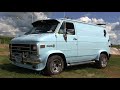 Christopher Muench and Big Blue. Custom 1992 G 20 Chevy Van.