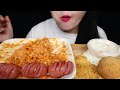 ASMR CHEESY CARBO FIRE NOODLE, MOZZARELLA CHEESE STICKS EATING SOUNDS MUKBANG