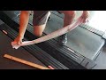 Treadmill walking belt towel cleaning