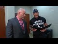 Signing of contract between Roman Reigns Braun Strowman and The Fiend Smackdown August 28, 2020