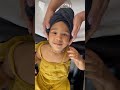 3 year old gets a Lux Towel wrap at the hair salon #hairwash #hairtutorial