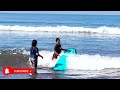 Serunya Belajar How to SURF 🌺. #kutabeach #surfing