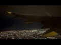 Spirit Airlines Airbus A319 Night Takeoff from Chicago-O'Hare (ORD)