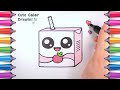 How to draw a cute milk step by step - SUPER EASY