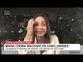 Entrevista a Corina Machado, líder de la oposición en Venezuela a días de las elecciones