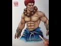 Street Fighter Akuma Time-lapse Speed Drawing