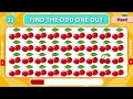 Find the ODD One Out - Fruit Edition 🍎🥑🍉 Easy, Medium, Hard - 30 Ultimate Levels Emoji Quiz