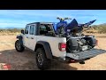 Hauling quads (atv's) or  dirt bikes  with a Jeep Gladiator Mojave. Do you need a full size truck?