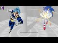 Vegeta + Trunks + Goku vs Sonic + Shadow + Silver POWER LEVELS ( Goku vs Sonic Power Levels)