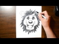 How to Turn Words Lion into a Cartoon #1