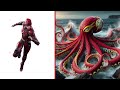 Amazing Superheroes But Octopus 💥 Character Marvel - Dc