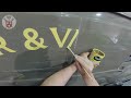 Signwriting / Sign Painting Lesson/Demo -  Realtime hand lettering on Classic Morris Minor Panel Van