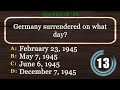 Hard WW2 Quiz – World War 2 Quiz [2022] Virtual Trivia Night, Pub Quiz