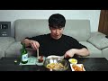 Korean food! Delicious banquet noodles and kimchi 🍜❤ MUKBANG REALSOUND ASMR EATING SHOW