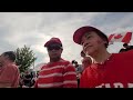 Singing of O Canada on Canada Day at Meridian Place Barrie On.