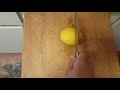 Cutting a lemon