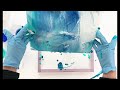Easy DIY Ocean Beach Wave Art with Fluid Acrylic Pour Painting