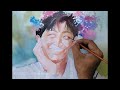 How to paint watercolor portrait.