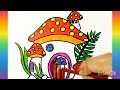 Mushroom 🍄 house drawing| How to draw a Fairy Mushroom house .