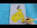 Coloring Belle Beauty and the Beast. Coloring pages #beautyandthebeast #belle #disneyprincess